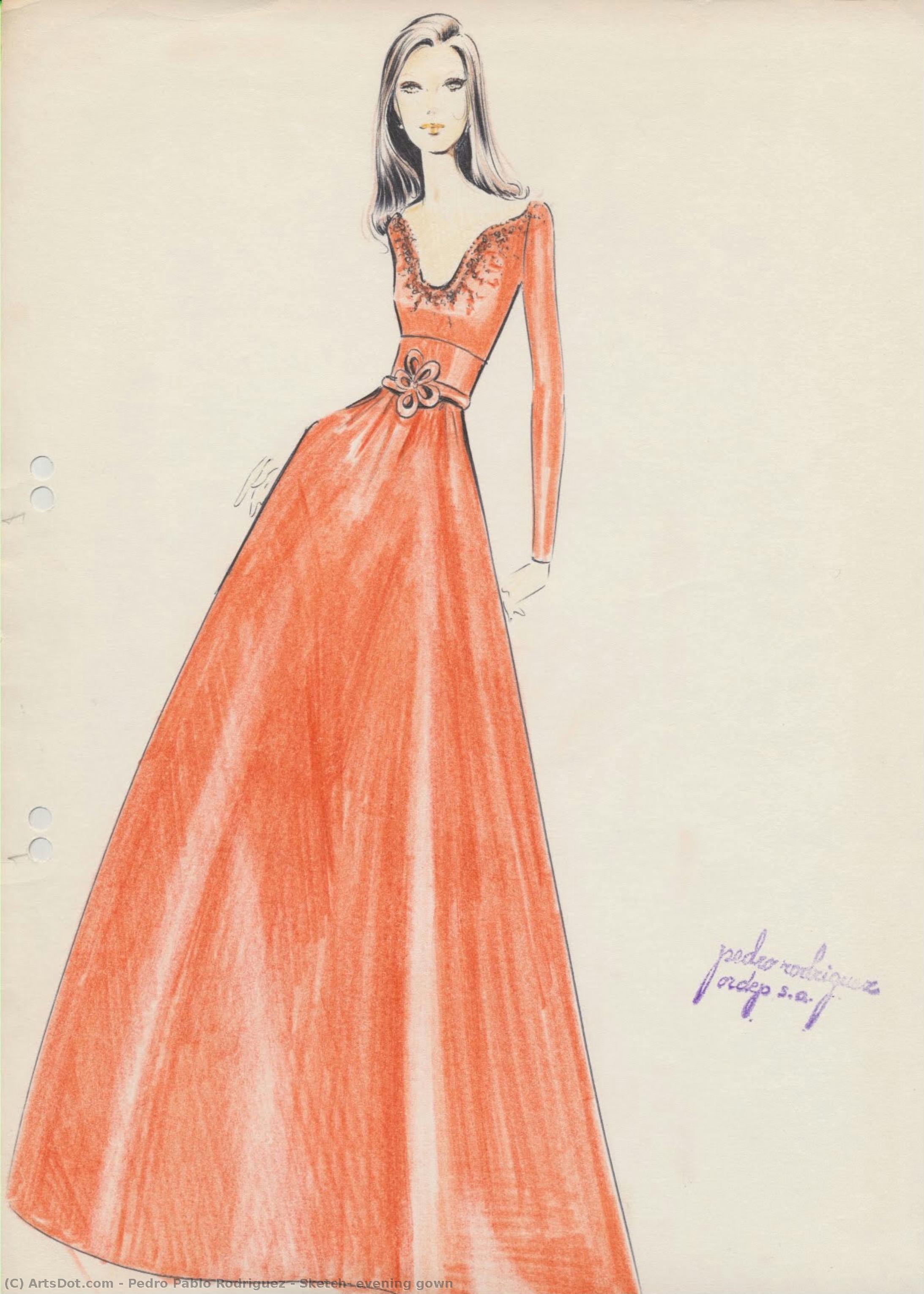 Sketch, Evening Gown — Pedro Pablo Rodríguez