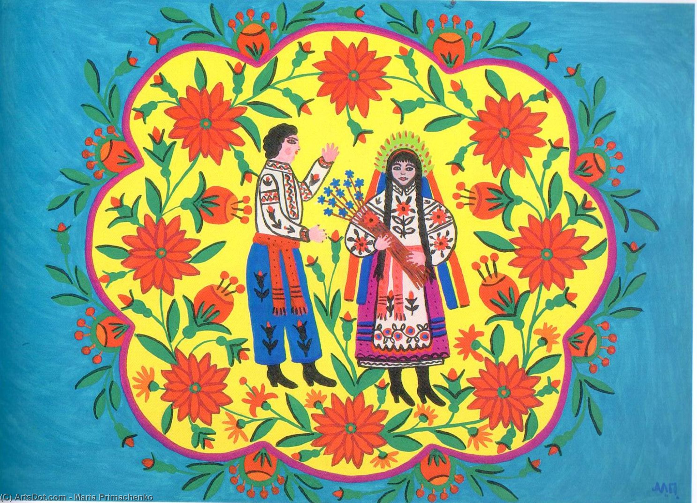 Flax Blooms And A Cossack Goes To A Girl — マリア・プリマチェンコ