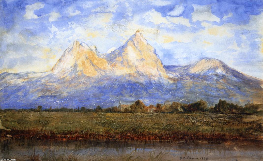View Of The Mythens Near Schwys — George Loring Brown
