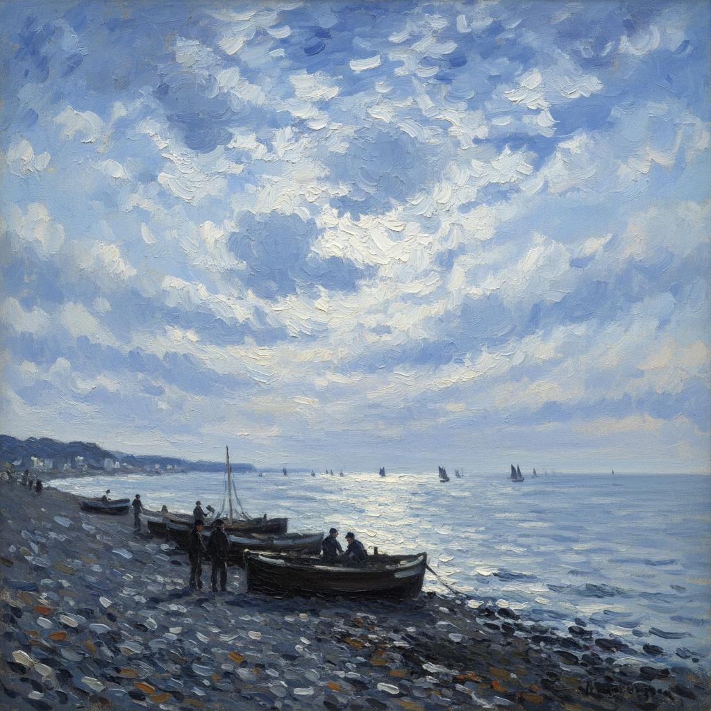 Luminous Solitude: An Impressionist Study In Slate And Cerulean — Marc Duvallier