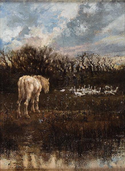 Le Vieux Cheval — Buhot Félix Hilaire