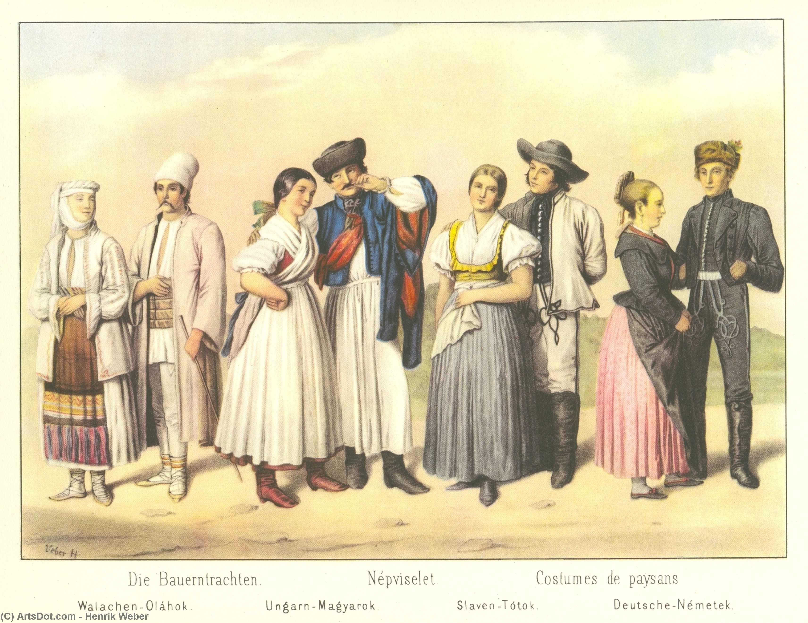 Traditional Peasant Clothing Of Hungary-romanians, Hungarians, Slovaks And Germans — Henrik Weber