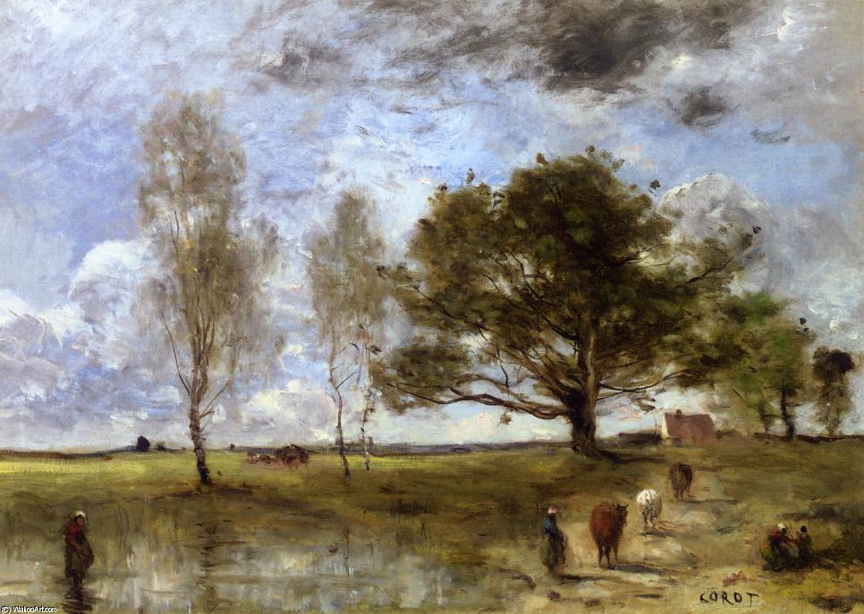 La Sente Aux Vaches — Jean-baptiste-camille Corot