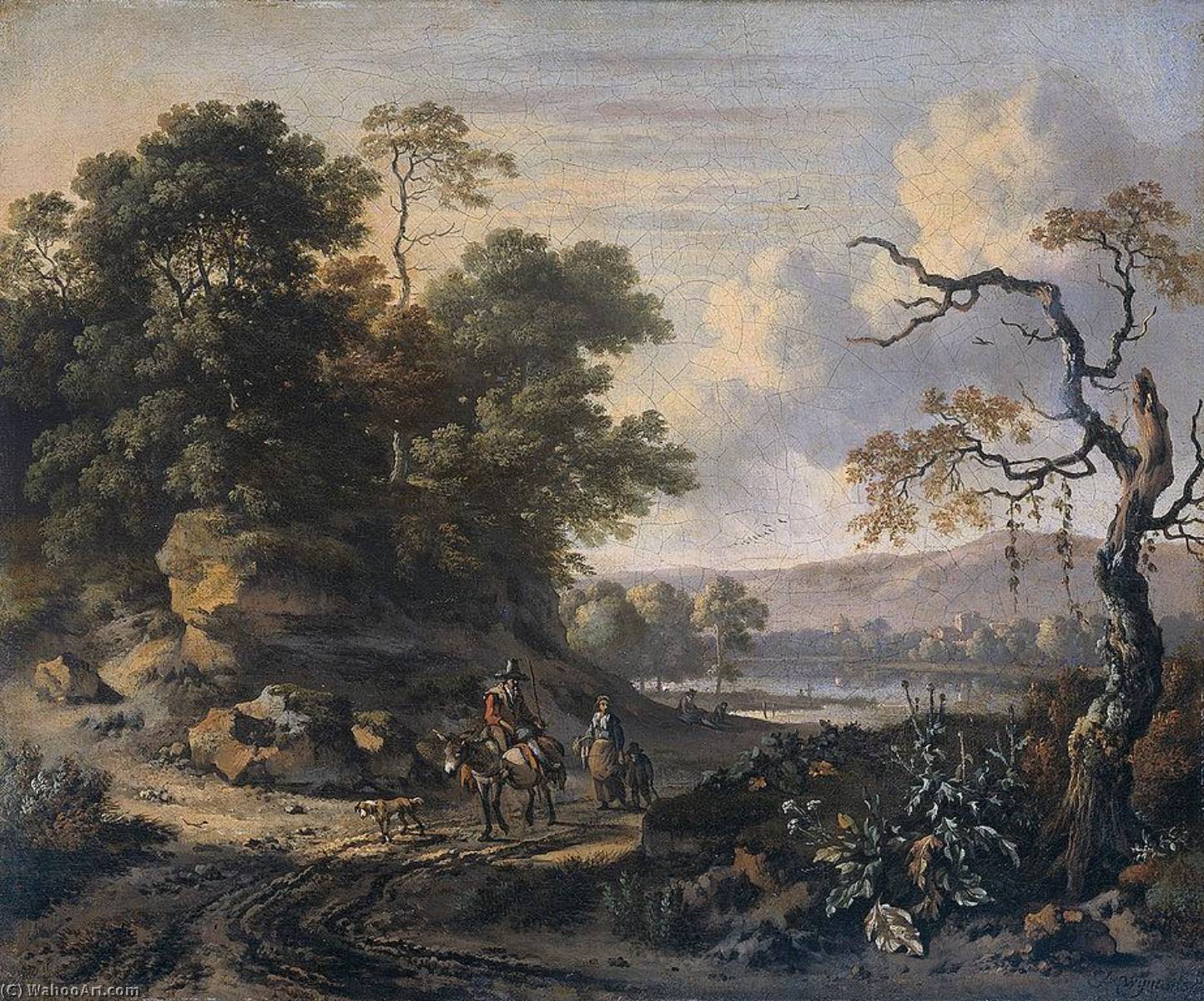 Landscape With Donkey Rider — Jan Jansz Vajnants