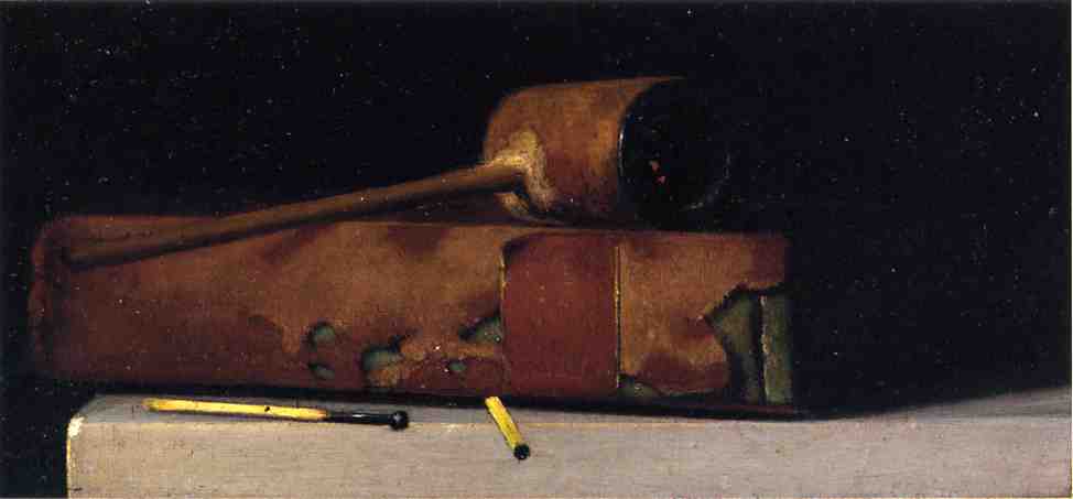 Still Life With Pipe And Book — John Frederick Peto
