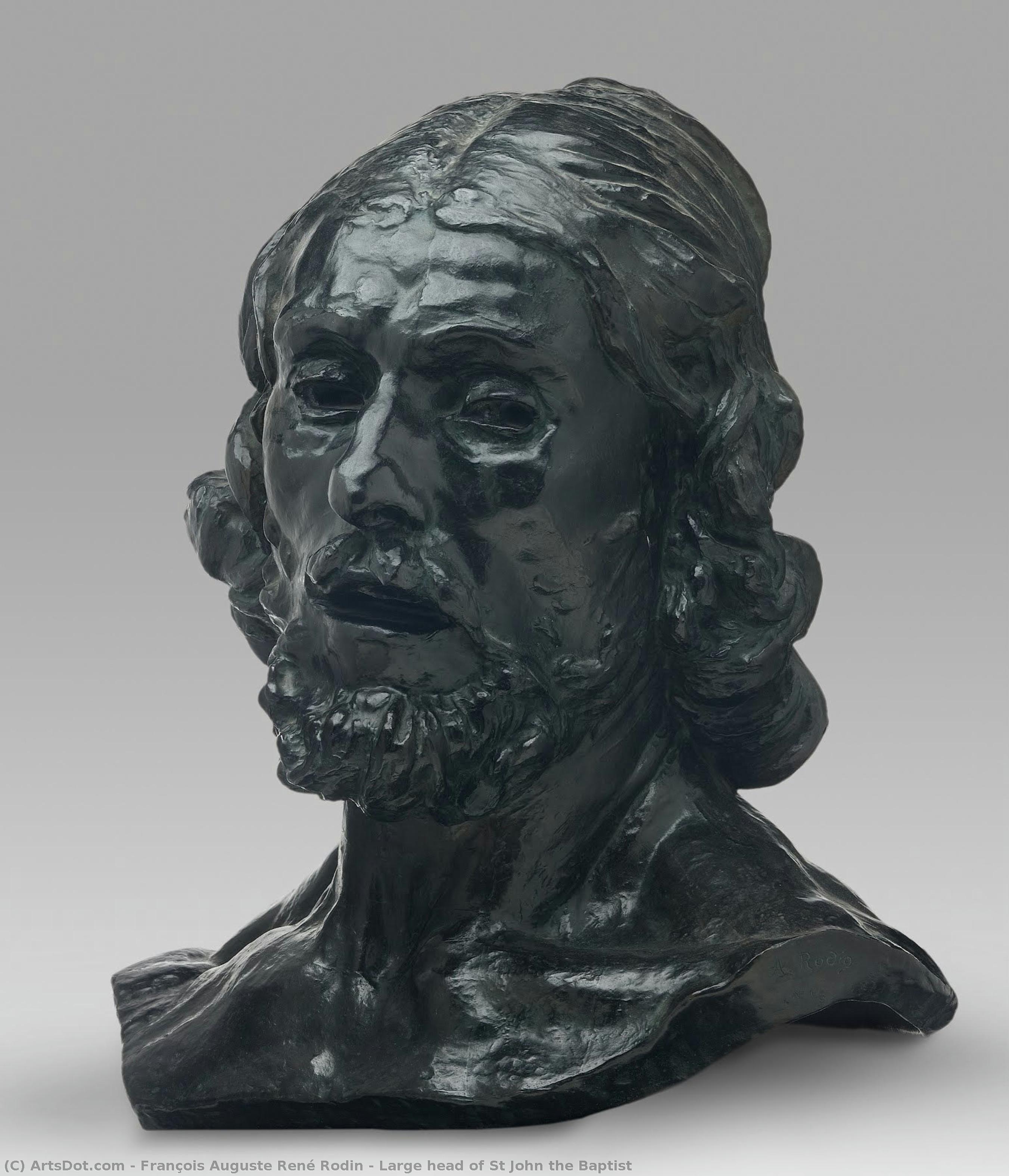 Large Head Of St John The Baptist — François Auguste René Rodin
