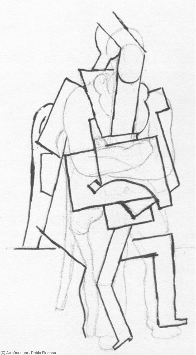 El Hombre Sentado Con Los Brazos Cruzados — Pablo Picasso