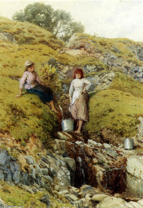 A Highland Burn, Balmacara, Near Kyle Of Lochalsh — Myles Birket Foster