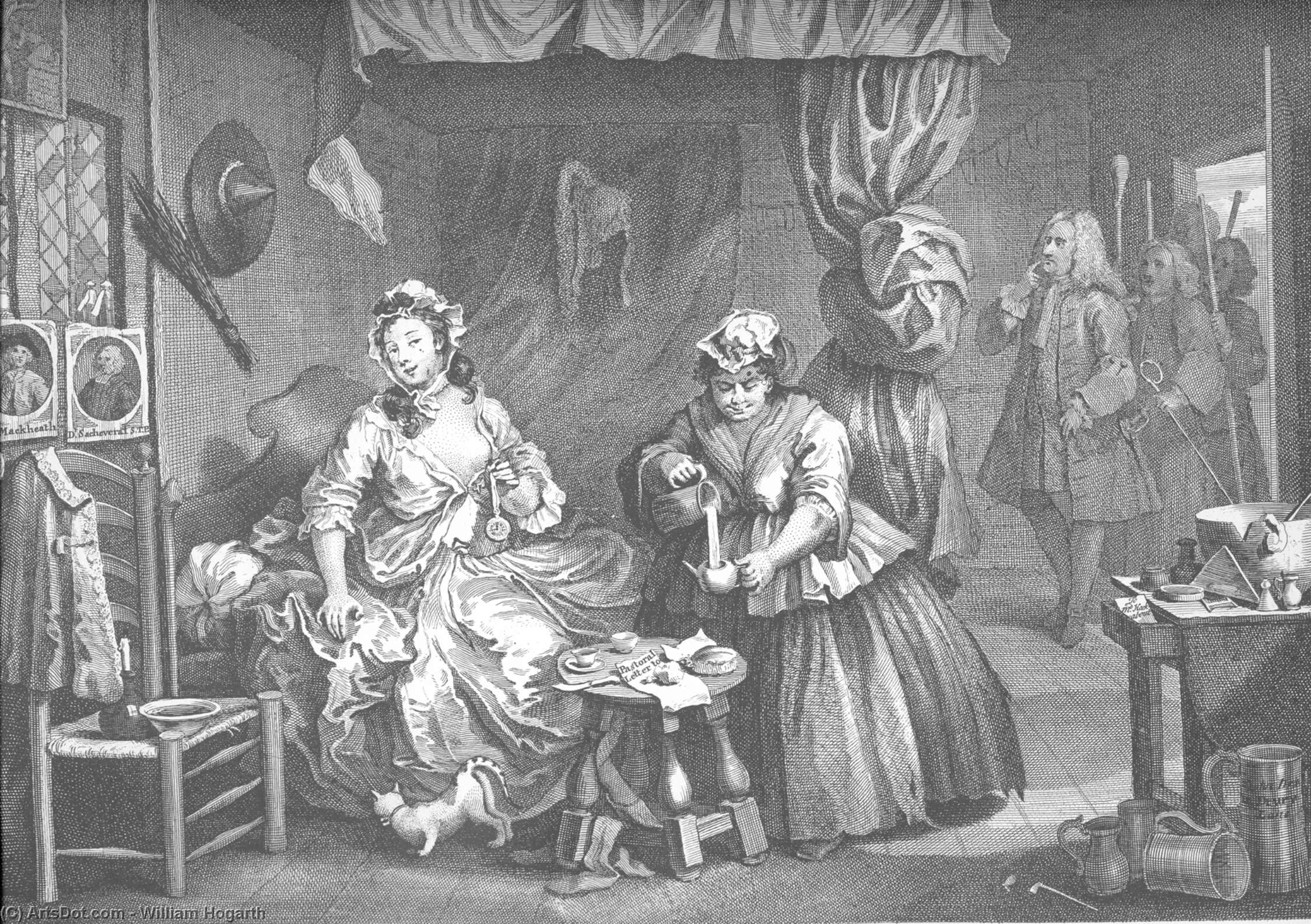 A Harlot's Progress, Plate 3 — Хогарт