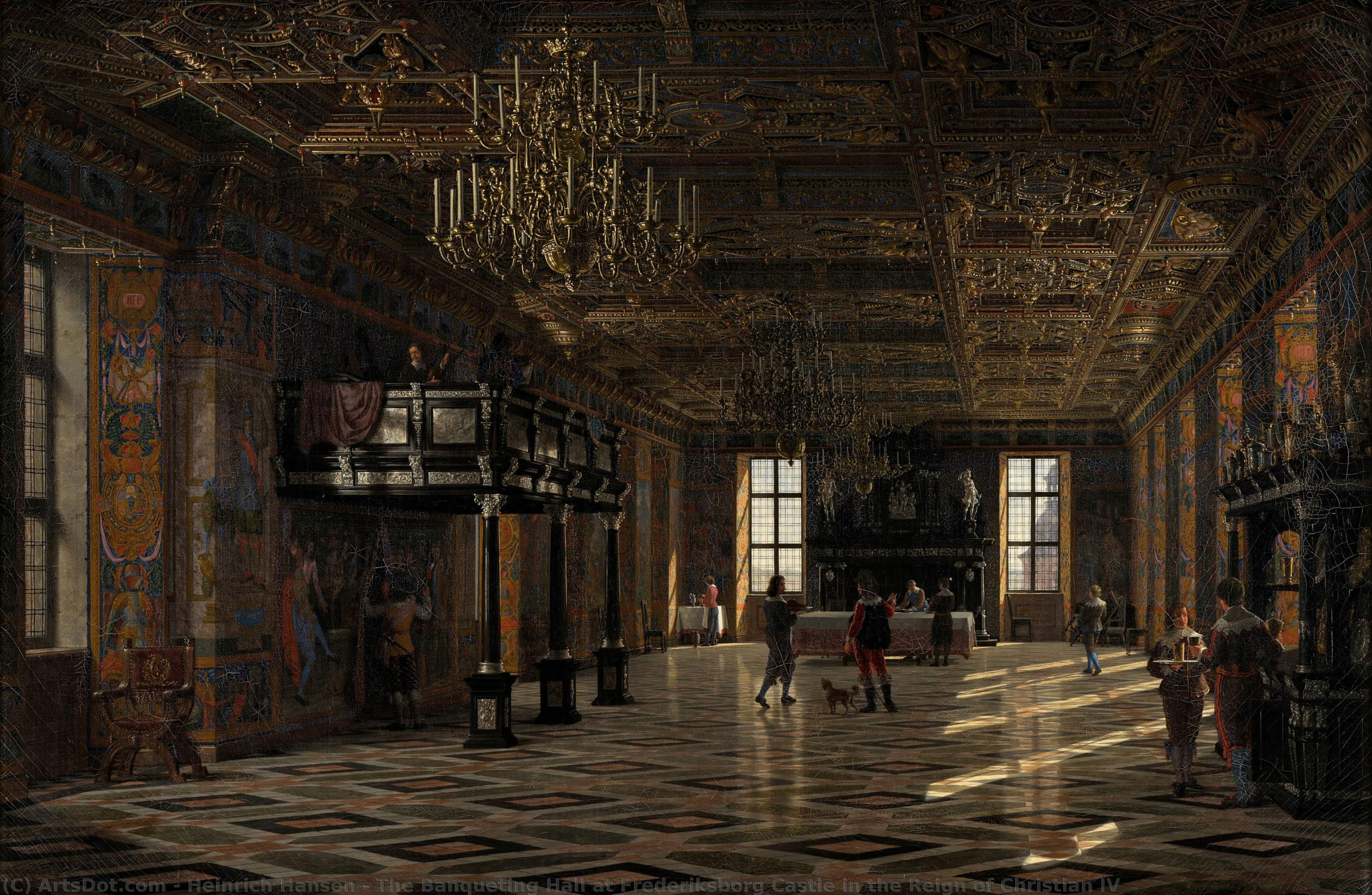The Banqueting Hall At Frederiksborg Castle In The Reign Of Christian Iv — Heinrich Hansen