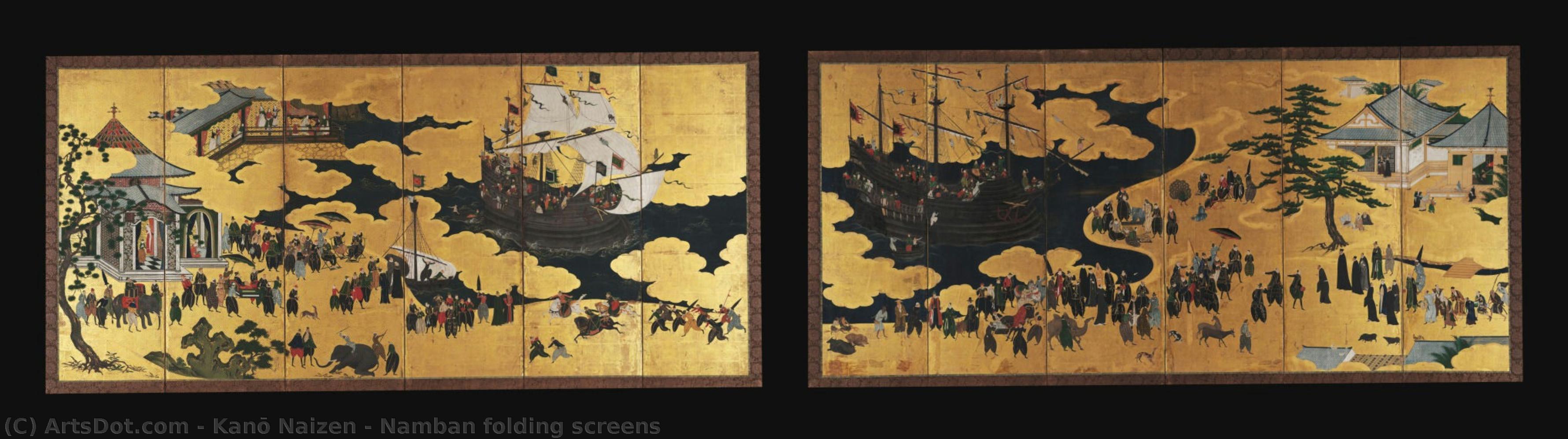Namban Folding Screens — Kanō Naizen