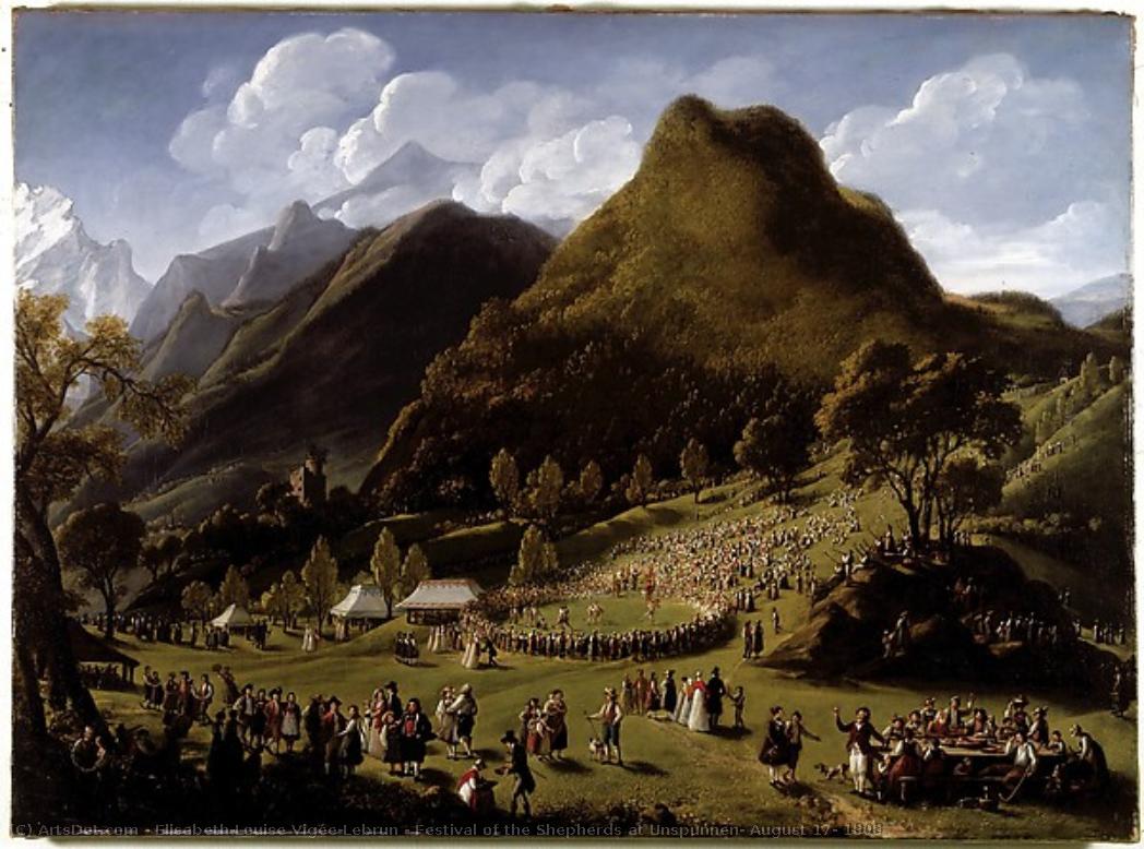 Festival Of The Shepherds At Unspunnen, August 17, 1808 — Elisabeth-louise Vigée-lebrun