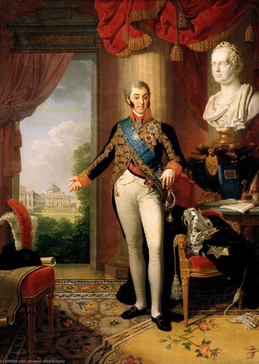 Portrait Of Sheremetev — Vladimir Lukich Borovikovsky