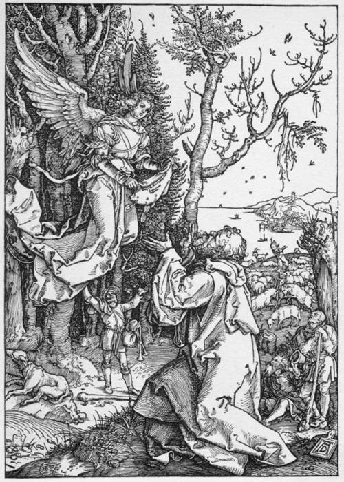 La Vida De La Virgen: 2. El Ángel Apareciendo A Joaquín — Albrecht Dürer