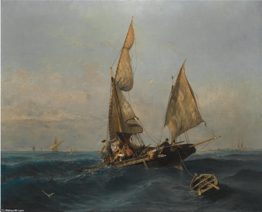 Fishing Boat In Choppy Waters — Konstantinos Volanakis