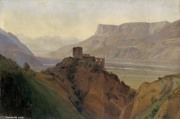 Die Ruine Brunnenburg Mit Dem Etschtal — Louis Gurlitt