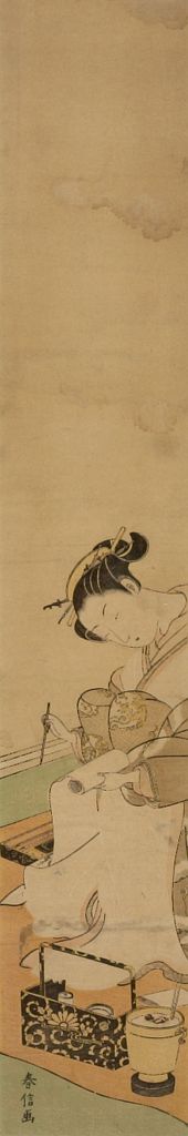 Woman Writing Letter — Судзуки Харунобу
