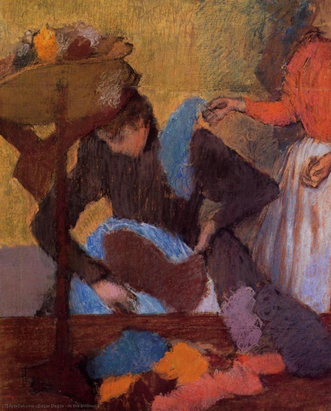 At The Milliner's — Edgar Degas