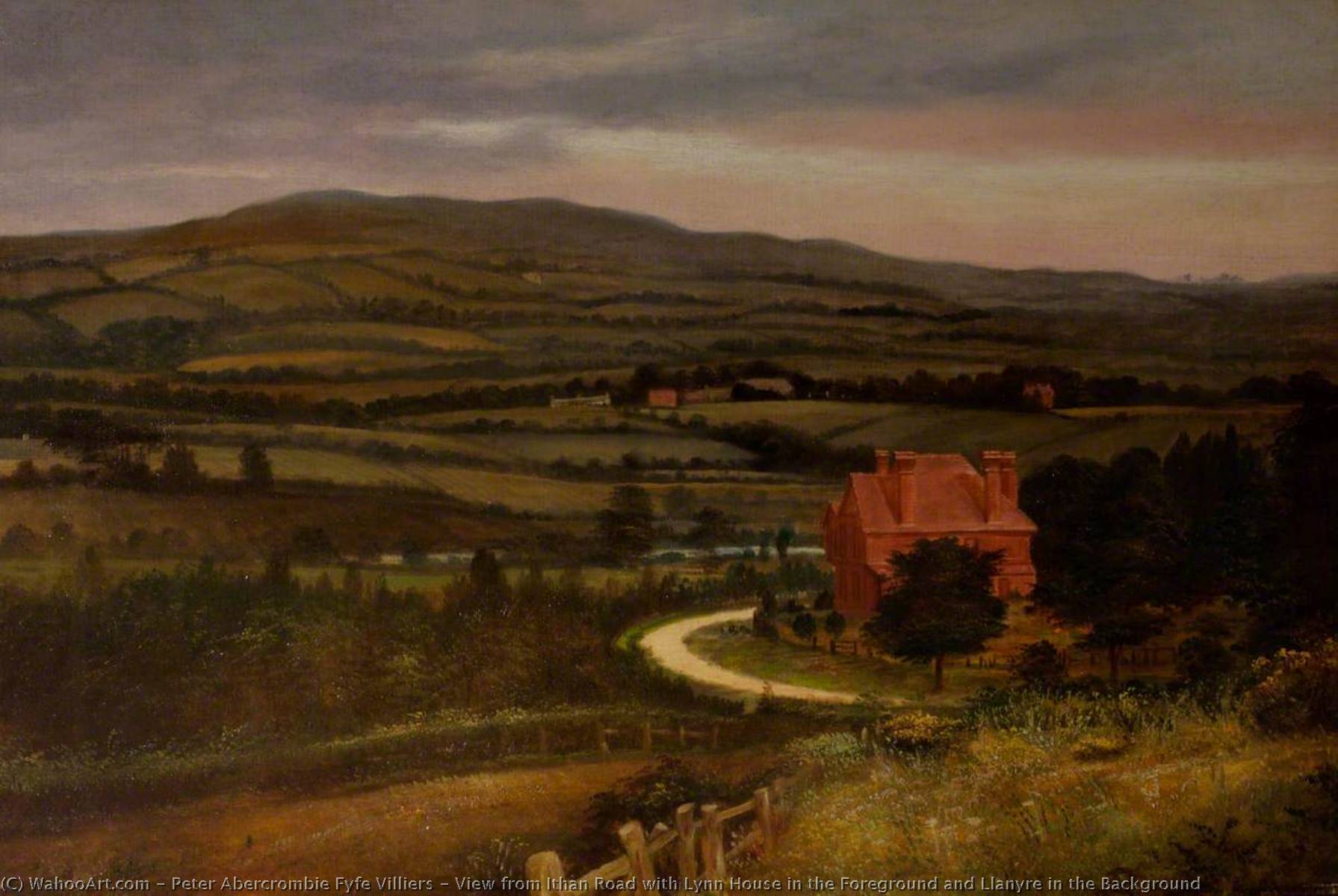 View From Ithan Road With Lynn House In The Foreground And Llanyre In The Background — Peter Abercrombie Fyfe Villiers