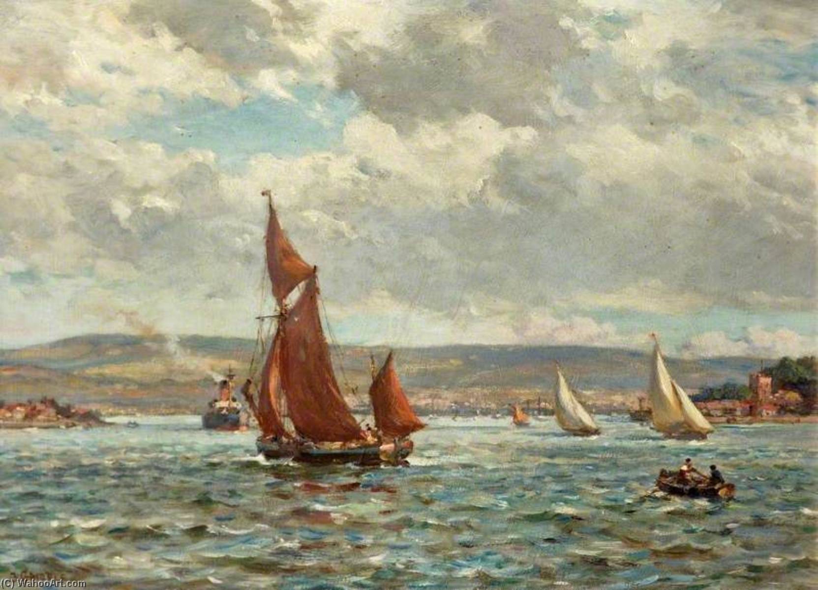 The Purbeck Hills From Poole Harbour, Dorset — Bernard Finnigan Gribble