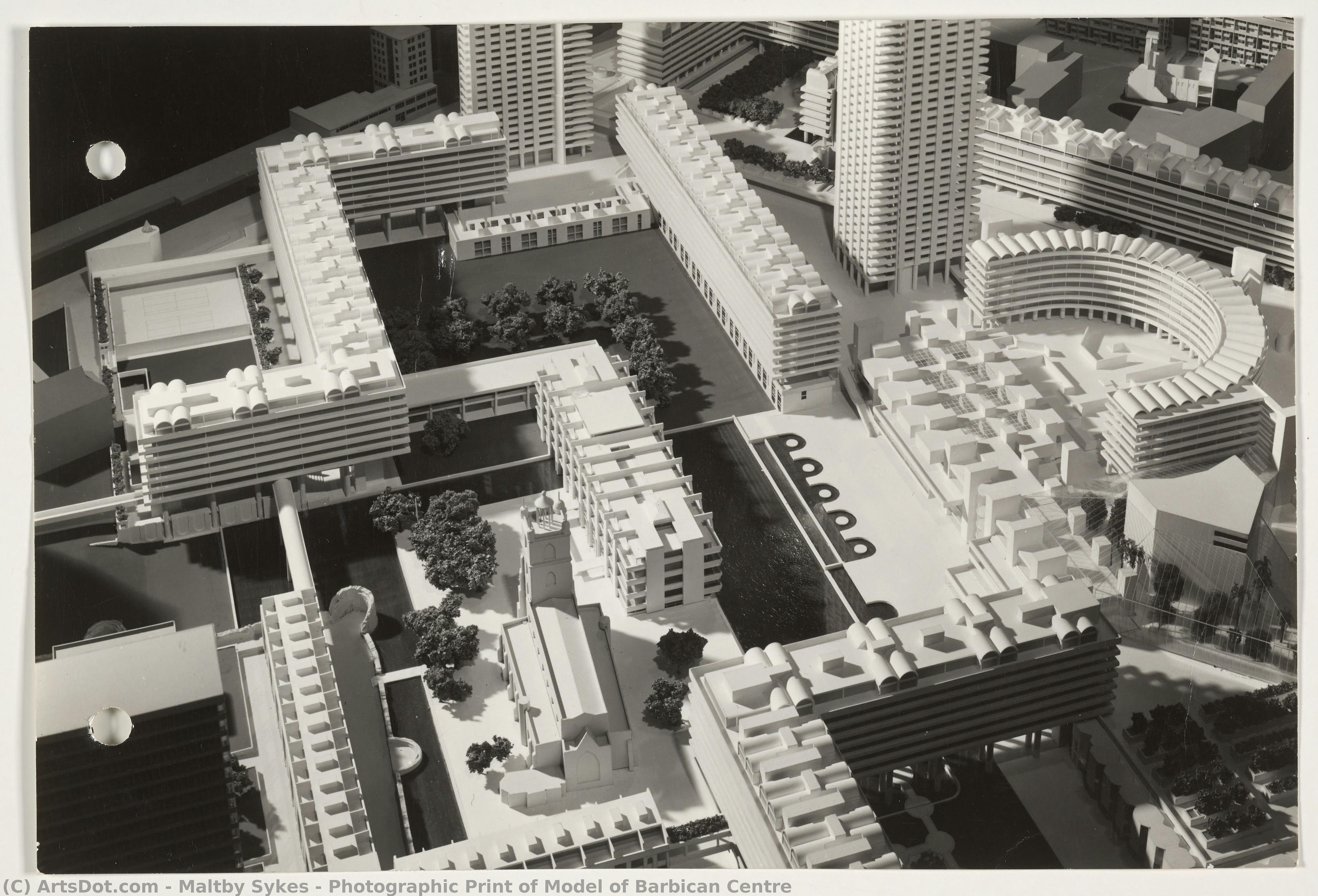 Photographic Print Of Model Of Barbican Centre — Maltby Sykes