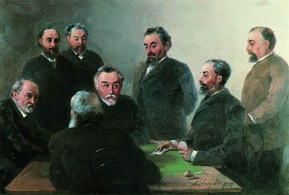 Aivazovsky With Friends — Ivan Konstantinovich Aivazovsky