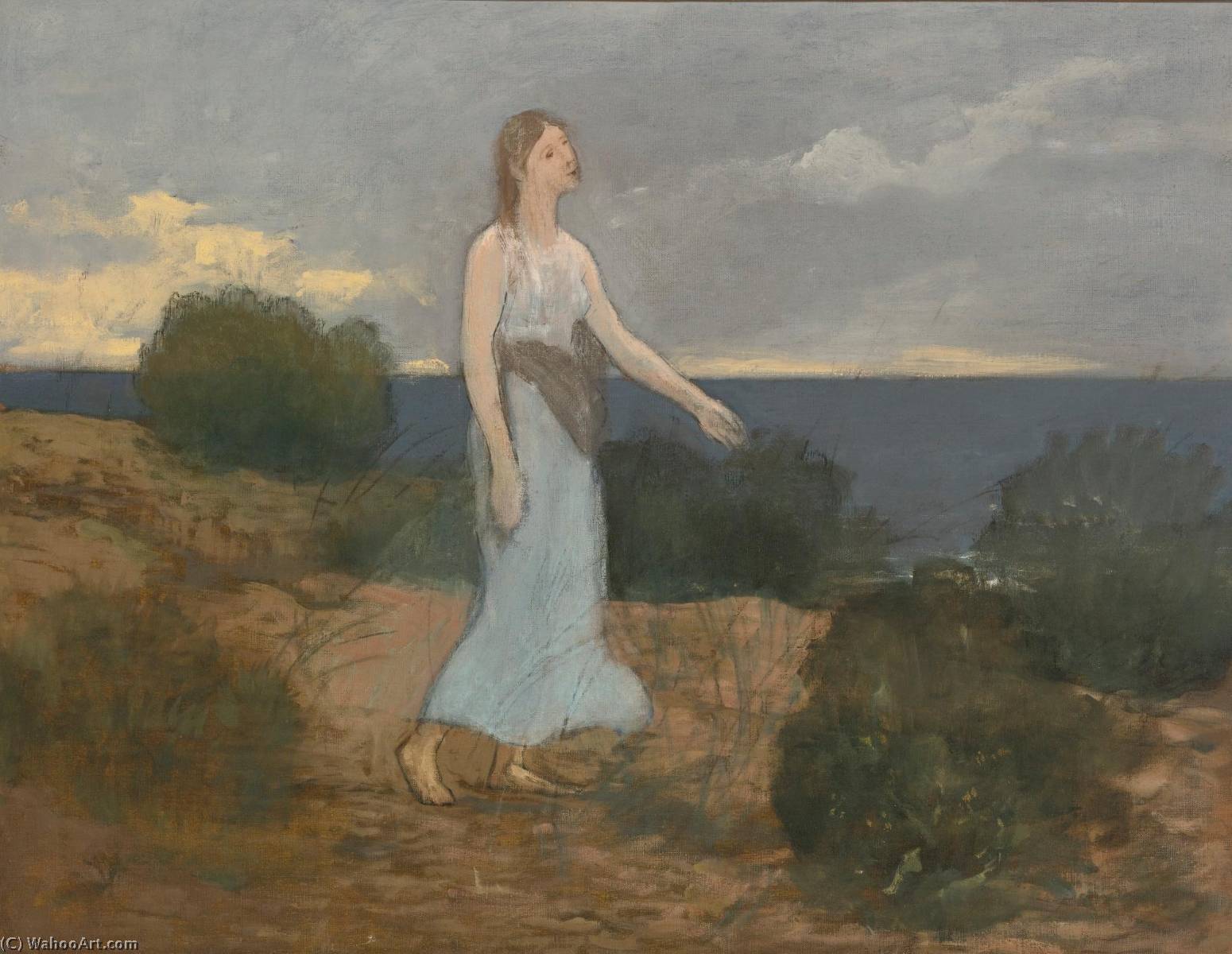 La Fée Aux Grèves (fairy Of The Strand Or Young Woman Walking Along The Shore) — Pierre Cécile Puvis De Chavannes