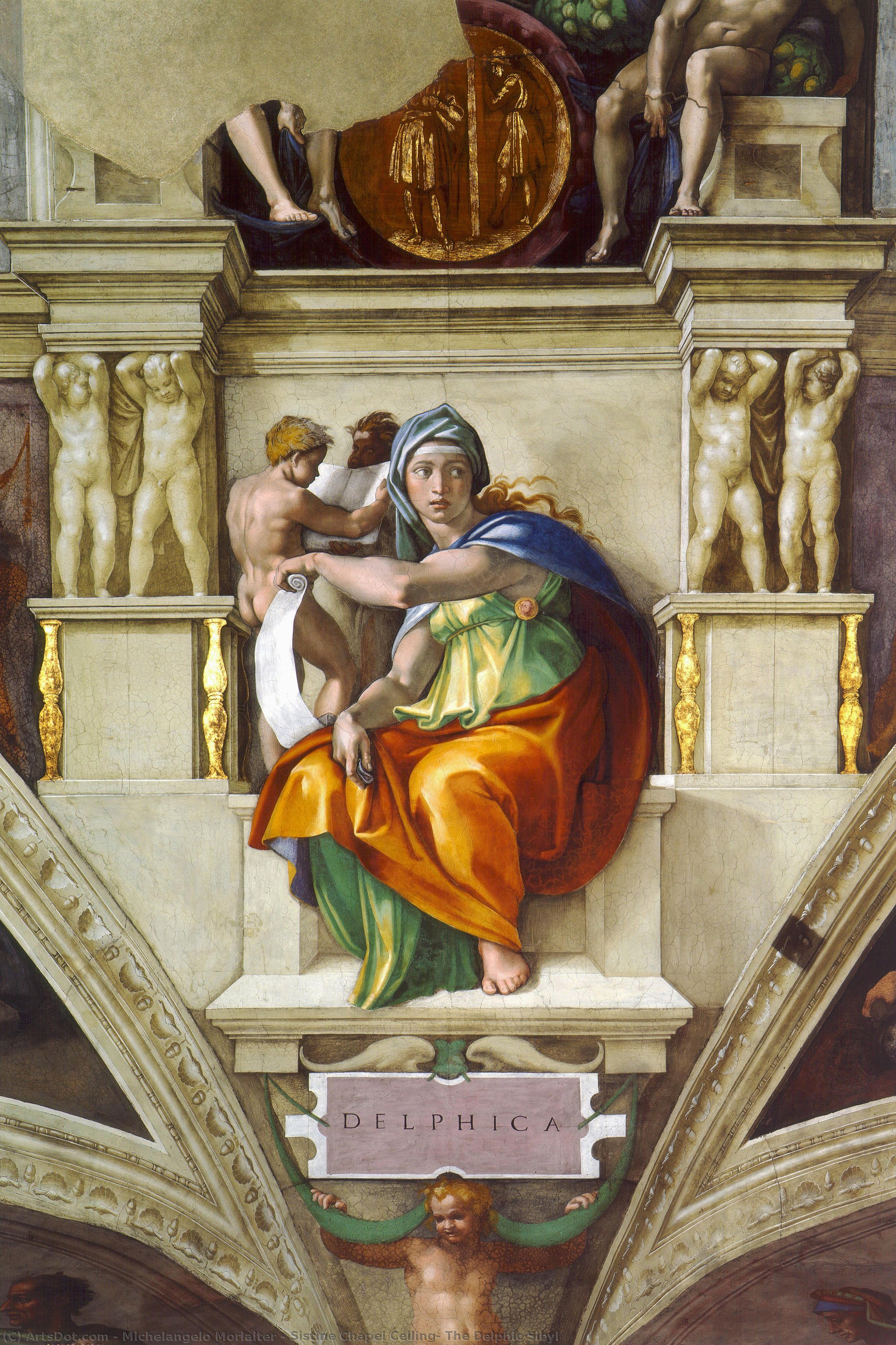 Sistine Chapel Ceiling: The Delphic Sibyl — Michelangelo Morlaiter
