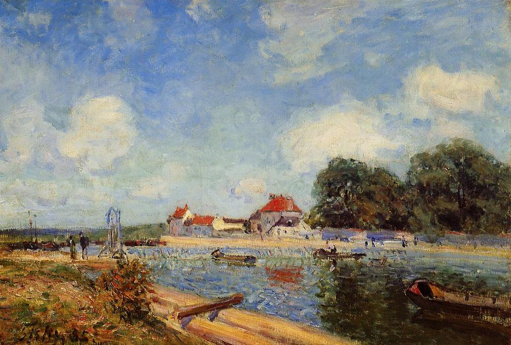 Loing Dam At Saint Mammes — Alfred Sisley
