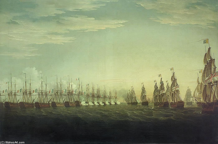 Battle Of The Nile- Start Of The Battle — Thomas Whitcombe