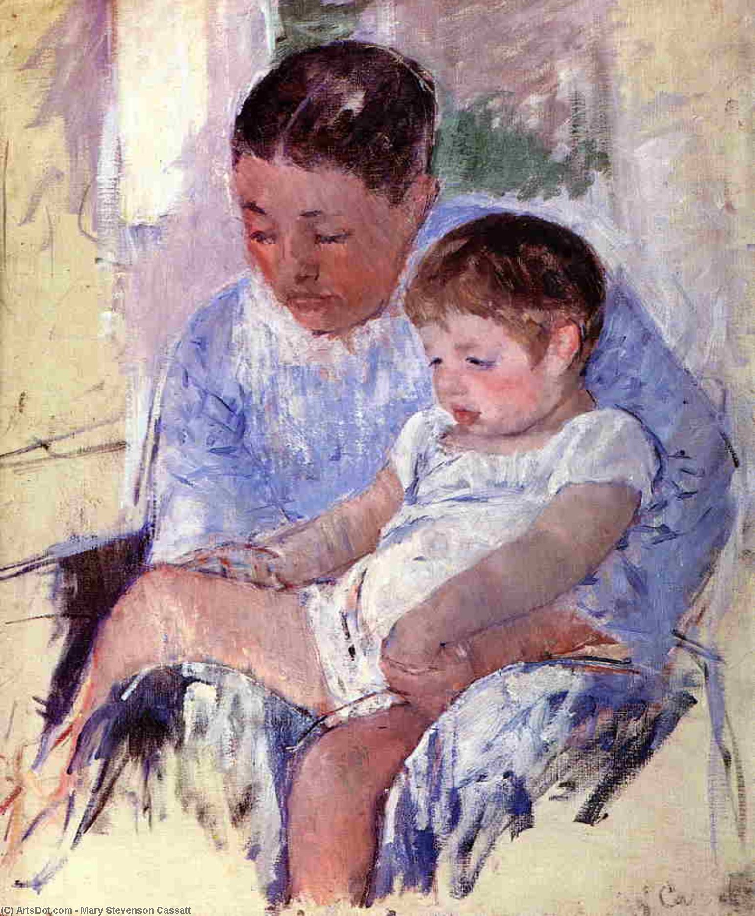 Jenny And Her Sleepy Child — Mary Stevenson Cassatt