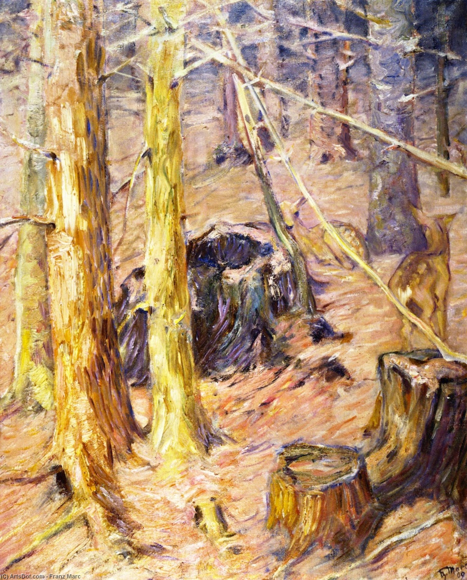 Forest Interior With Deer — Франц Марк