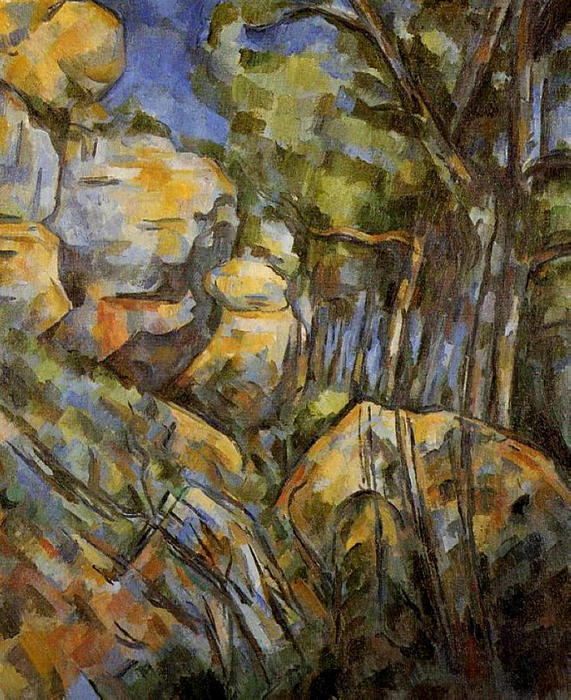 Felsen Am Hang Unter Dem Château Noir — Paul Cézanne