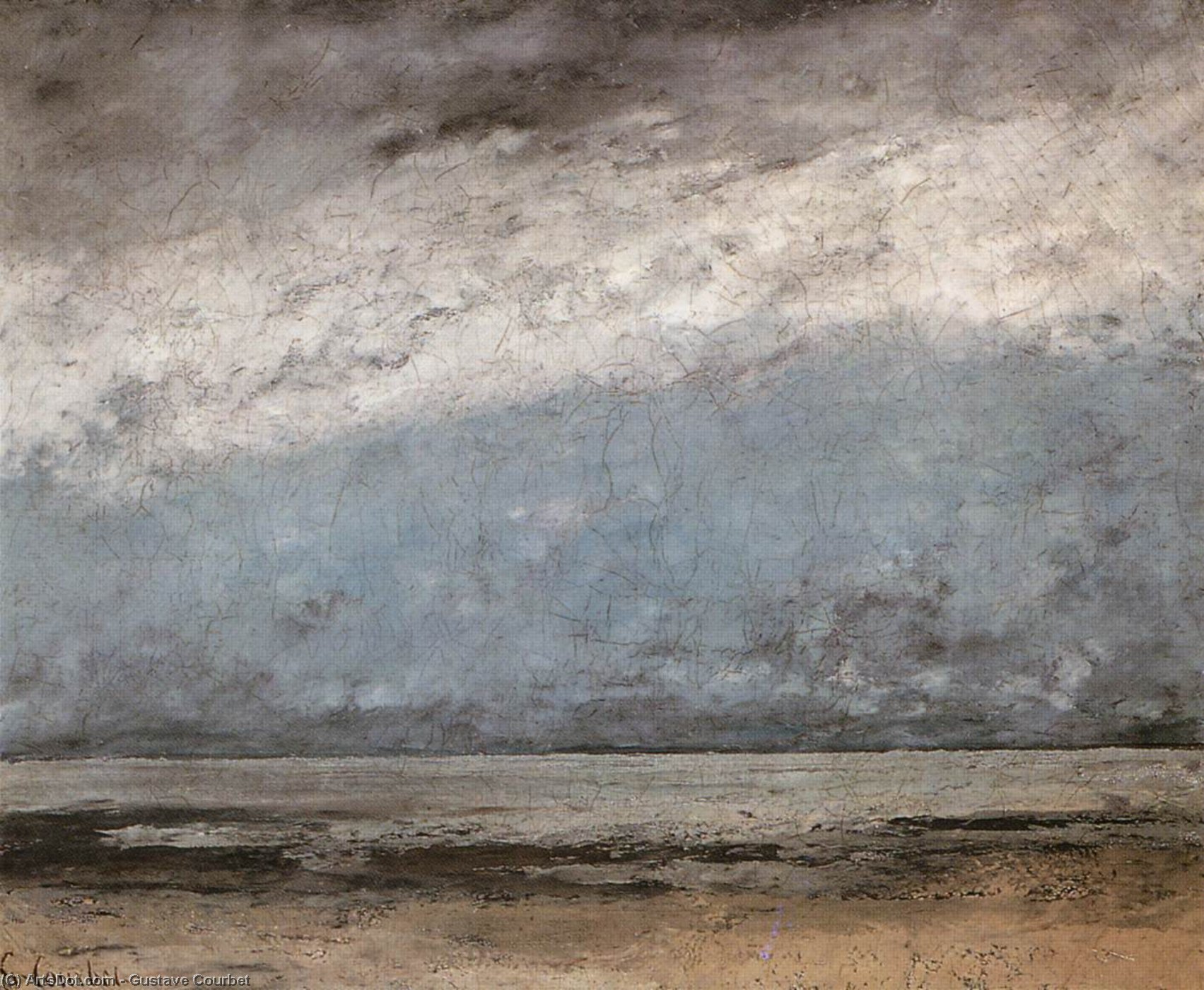 Playa Cerca De Trouville — Gustave Courbet