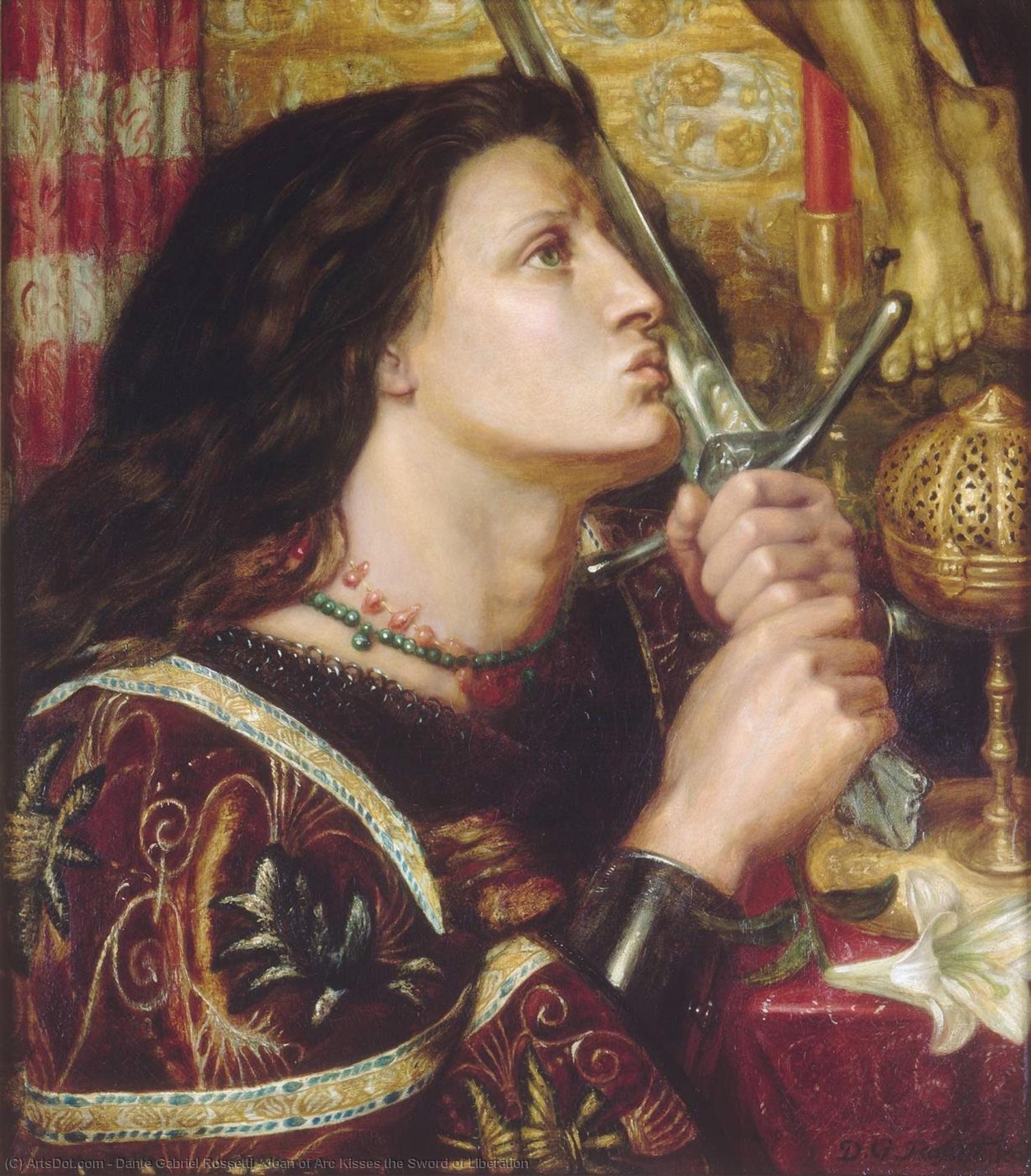 Johannes Der Täufer Küsst Das Schwert Der Befreiung — Dante Gabriel Rossetti