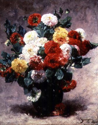 Carnations In A Vase — Georges Jeannin