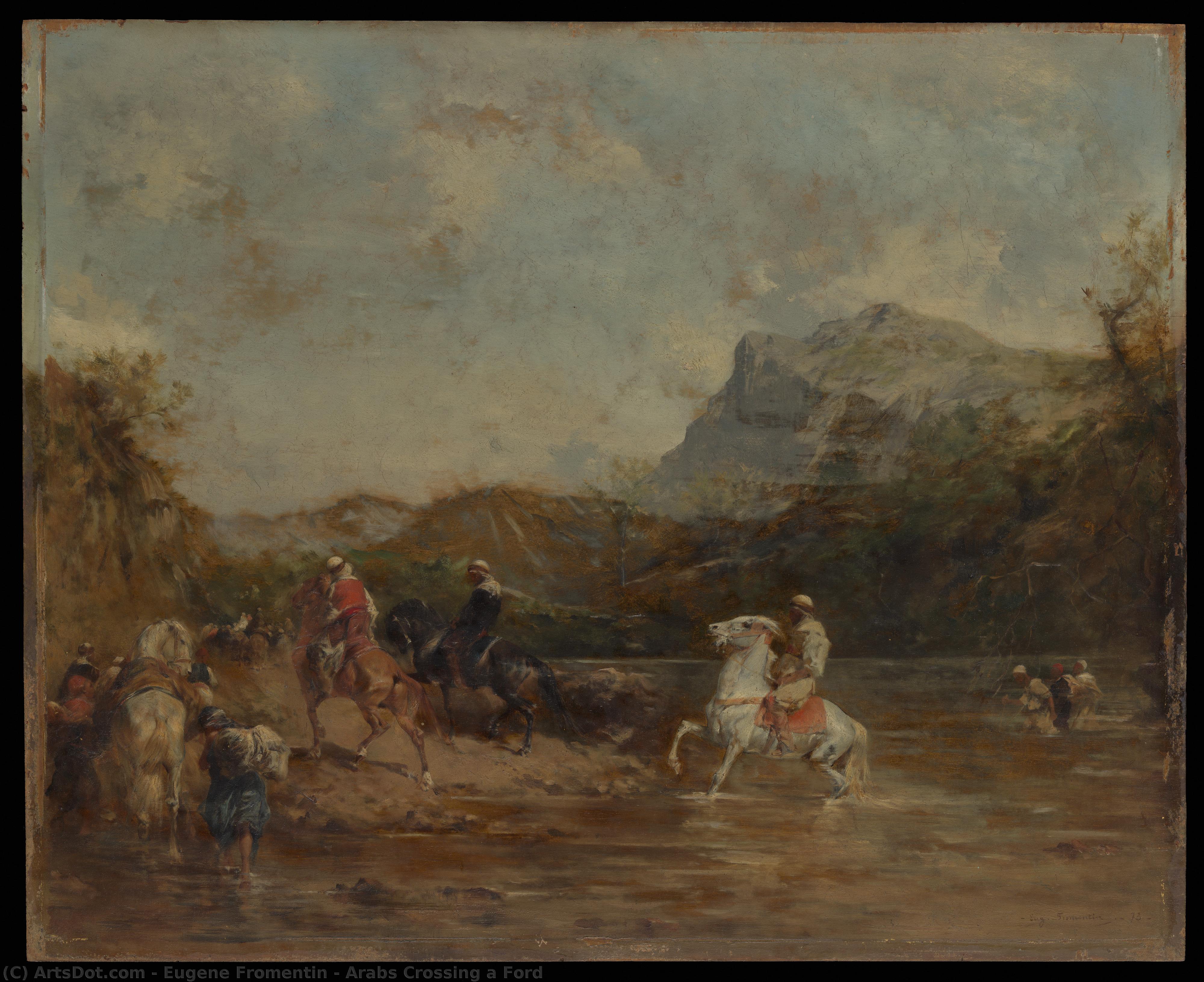Arabs Crossing A Ford — Эжен Фромэнтен