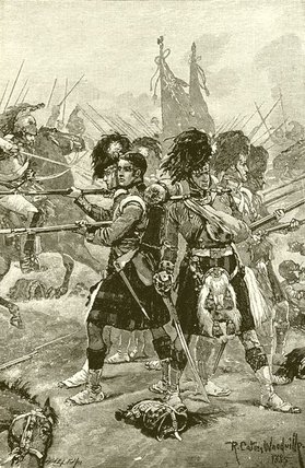 The Forty-second Highlanders At Quatre Bras — Richard Caton Woodville
