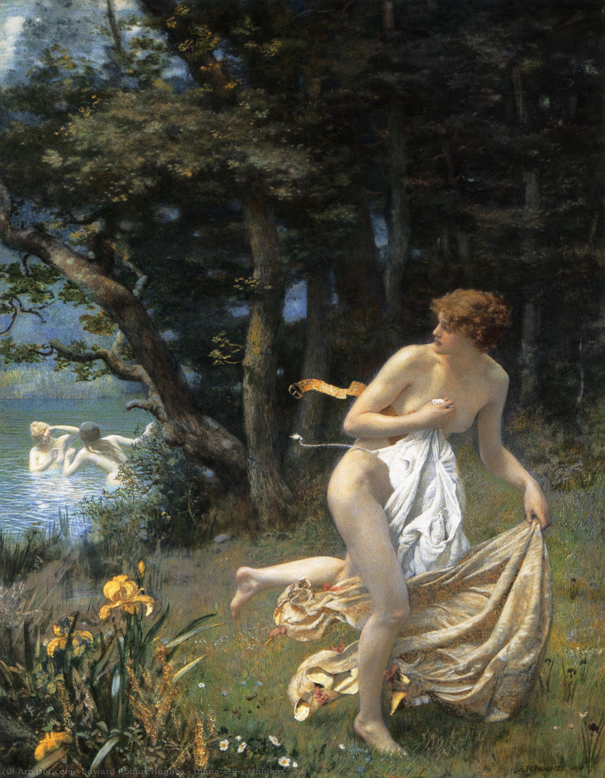Diana's Maidens — Edward Robert Hughes
