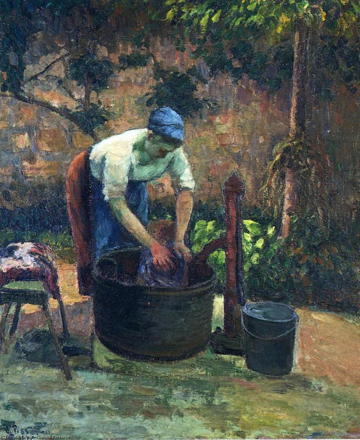 Washerwoman — Камиль Писсарро