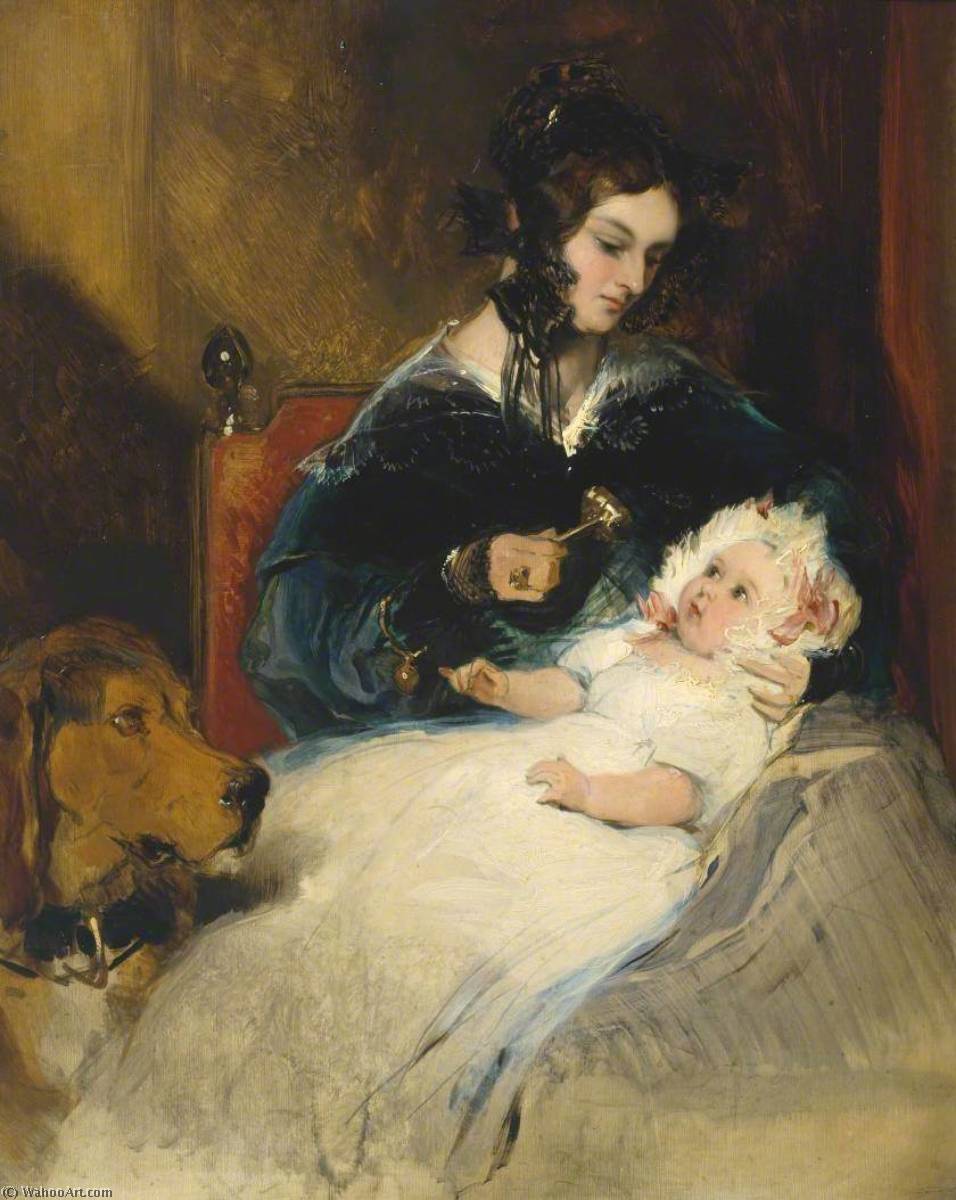 The Duchess Of Abercorn And Child — Sir Edwin Henry Landseer