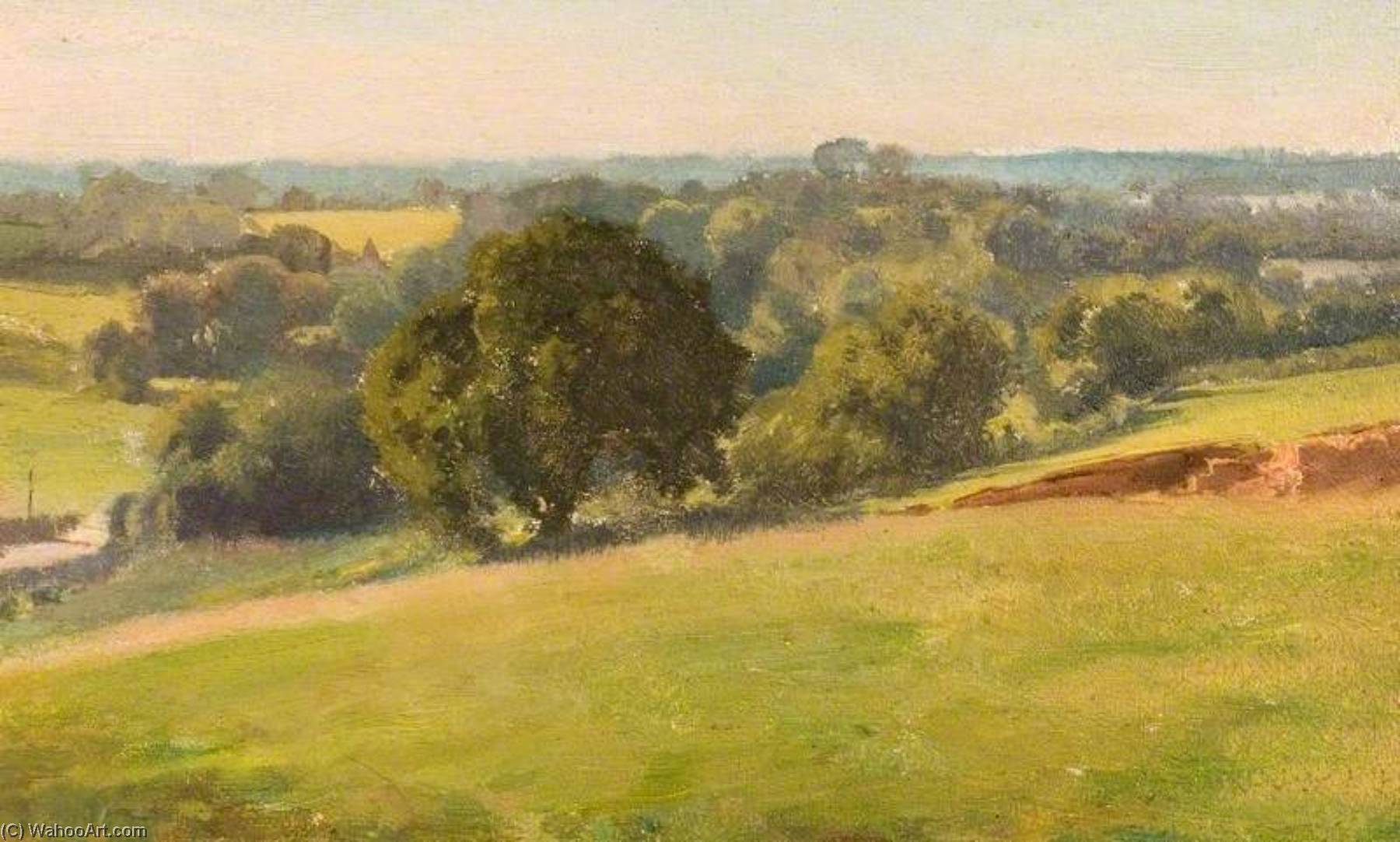 A Summer Afternoon, The Fields, Bengeo, Hertfordshire — Edward Archibald Brown