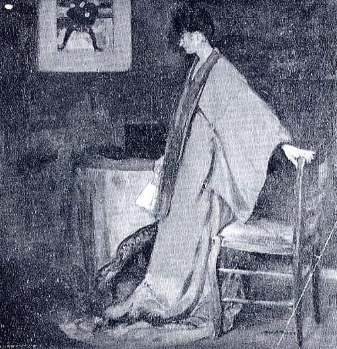 Young Woman In Kimono, (painting) — Alfred Henry Maurer