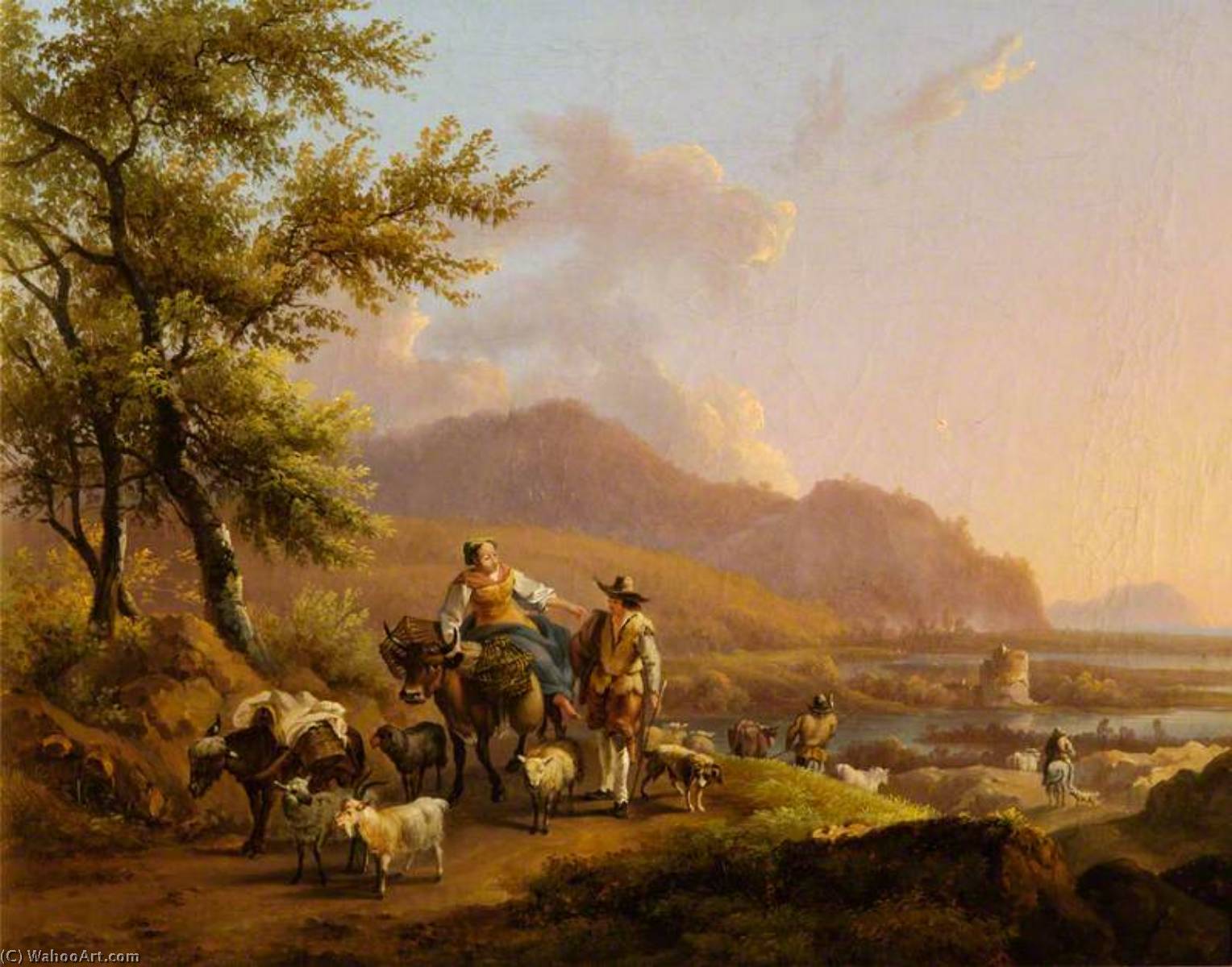 An Italianate Landscape With Herdsmen — Николас Питерс Берхем