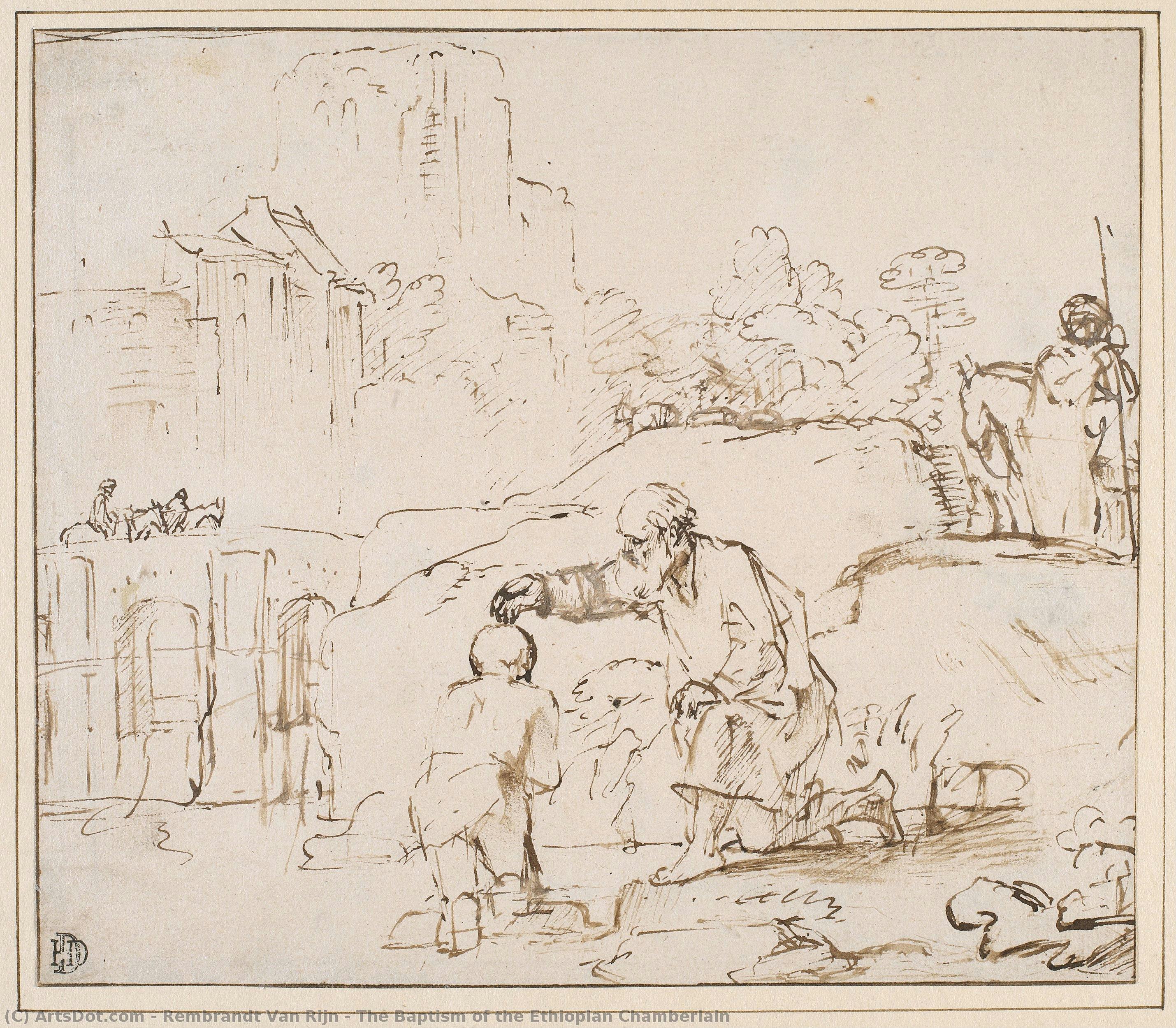 Die Taufe Des Äthiopischen Haushaltsmanns — Rembrandt Van Rijn