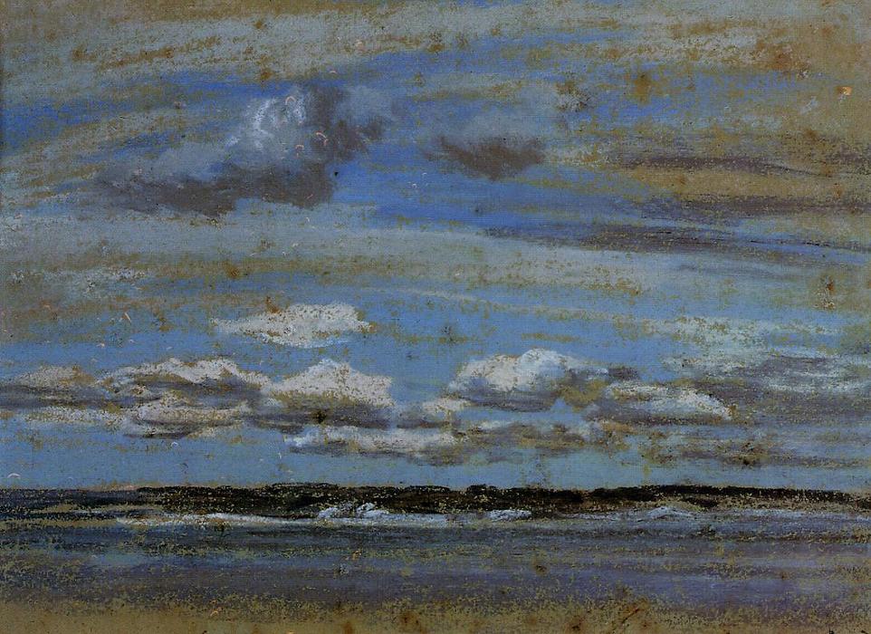 White Clouds Over The Estuary — Eugène Louis Boudin