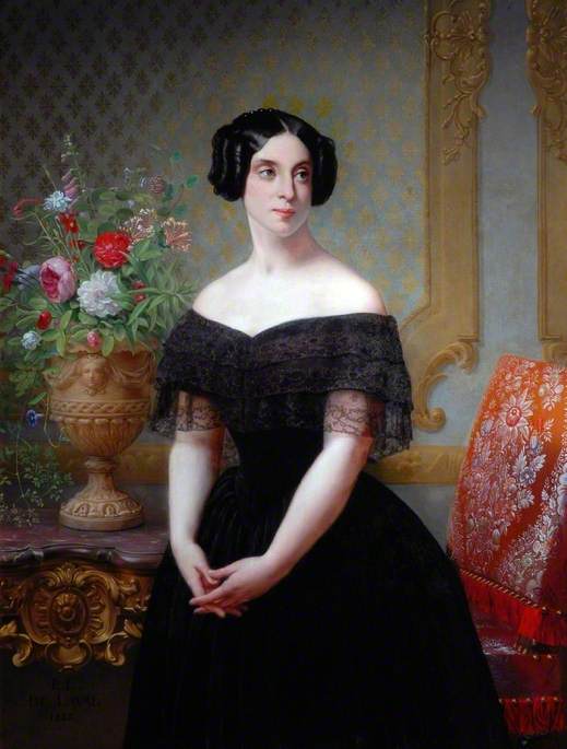 Portrait Of A Lady In Black — Pierre Louis Delaval
