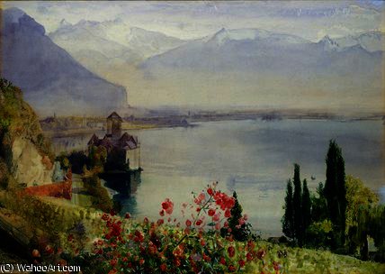 The Castle At Chillon — John William Inchbold
