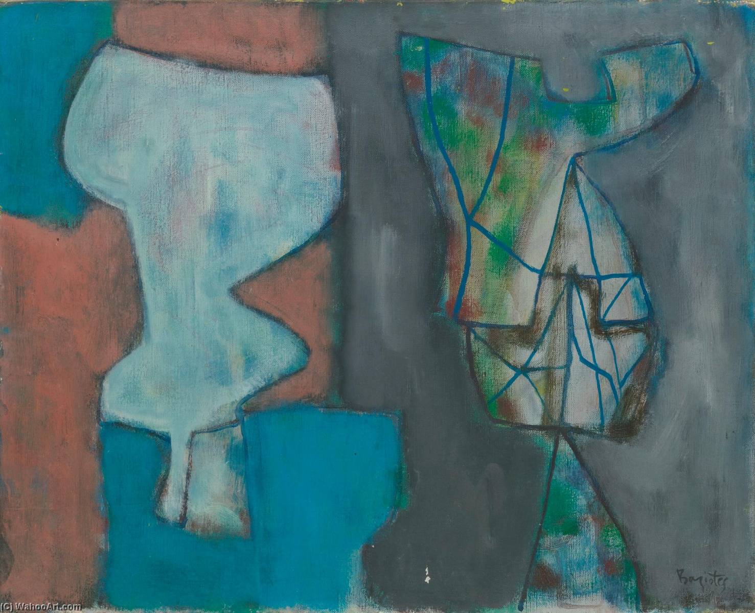 Figurine And Mirror — William Baziotes