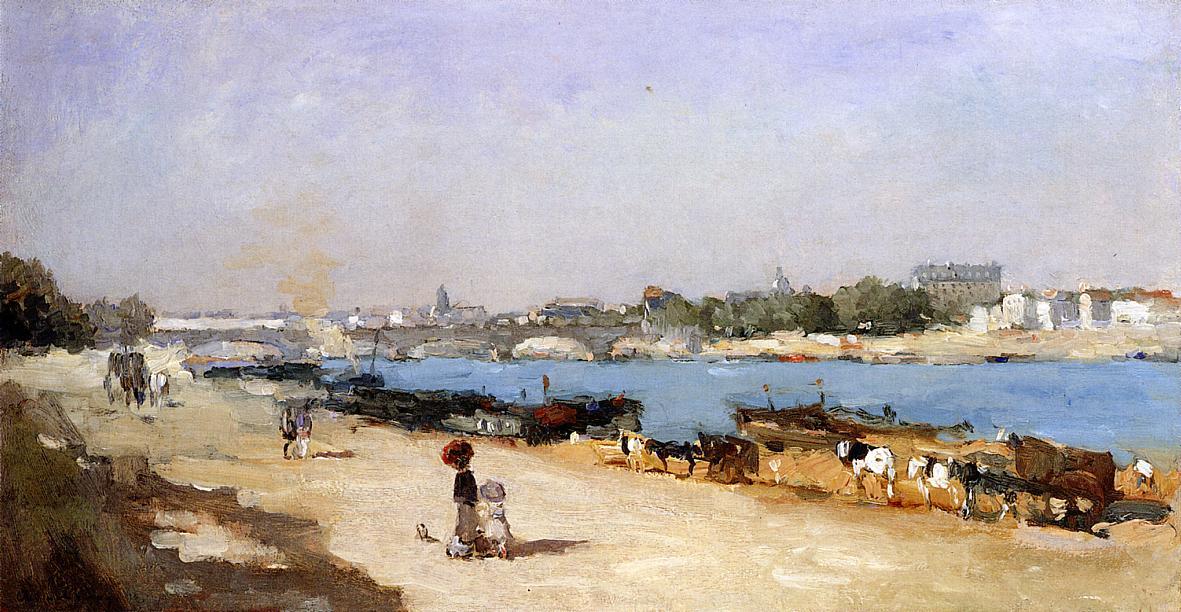 The Banks Of The Seine At Bercy — Albert-charles Lebourg